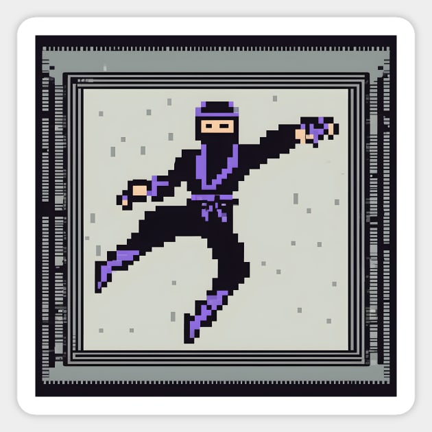 Pixel Ninja 4 Sticker by Bishop Creations